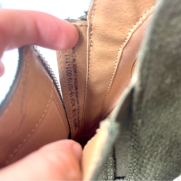 New Directions Olive Green Sarita Wedge Booties Women Size 9.5 Vegan Suede Fall - Picture 7 of 11